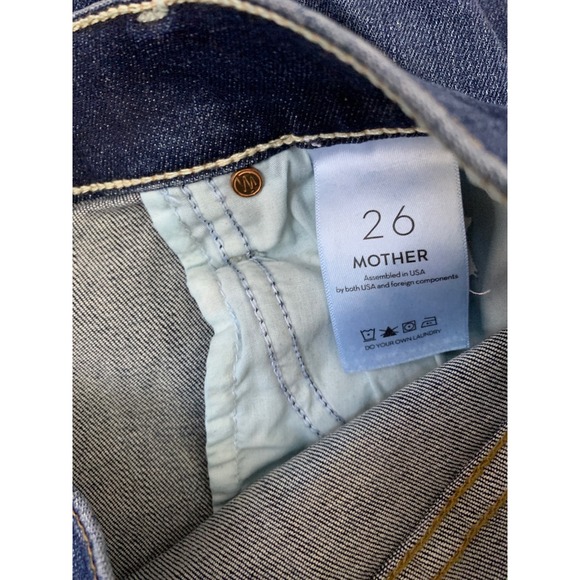 MOTHER The Mid Rise Dazzler Ankle Jeans Size 26 On The Edge Dark Wash Denim - Picture 6 of 15